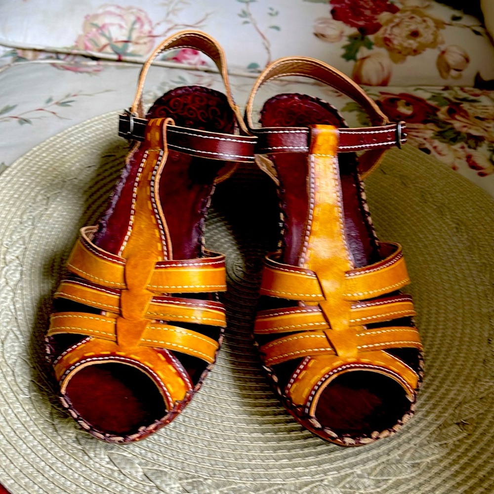 Spring Step leather sandals.